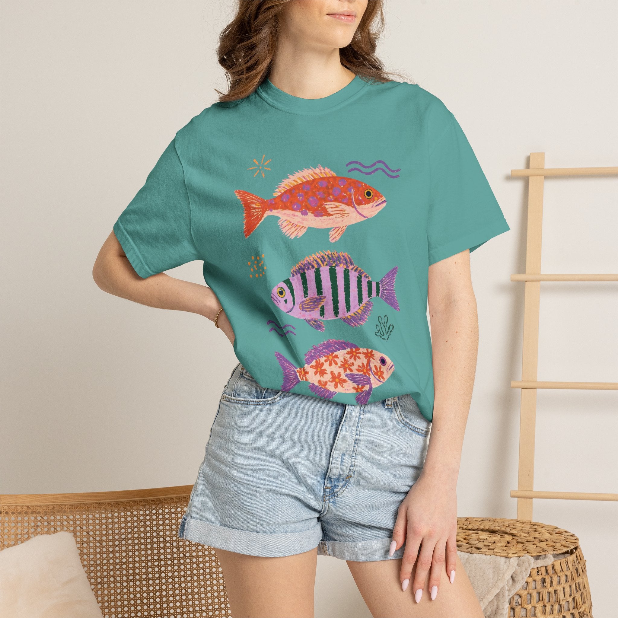 Colorful Tropical Fish T-Shirt | Cute Nautical Sea Life Tee