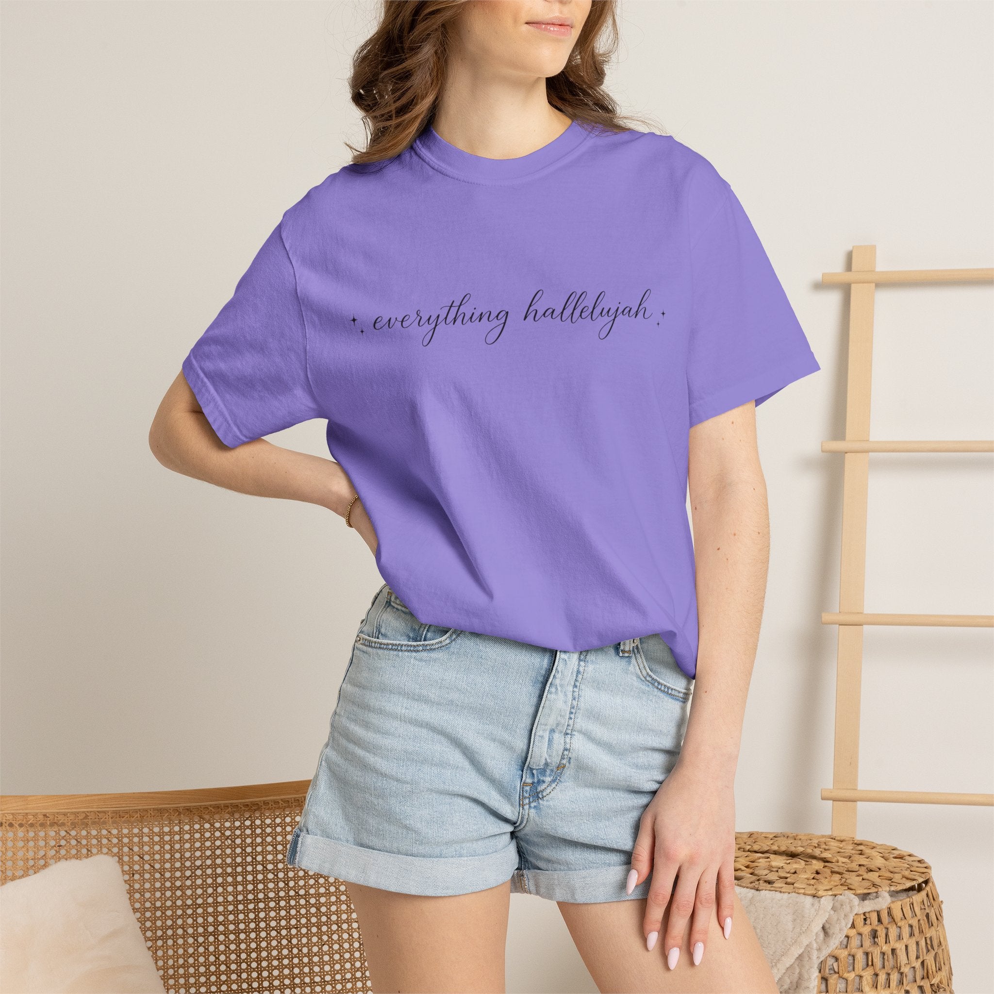 everything hallelujah script tee | T-Shirt, minimalist faith design
