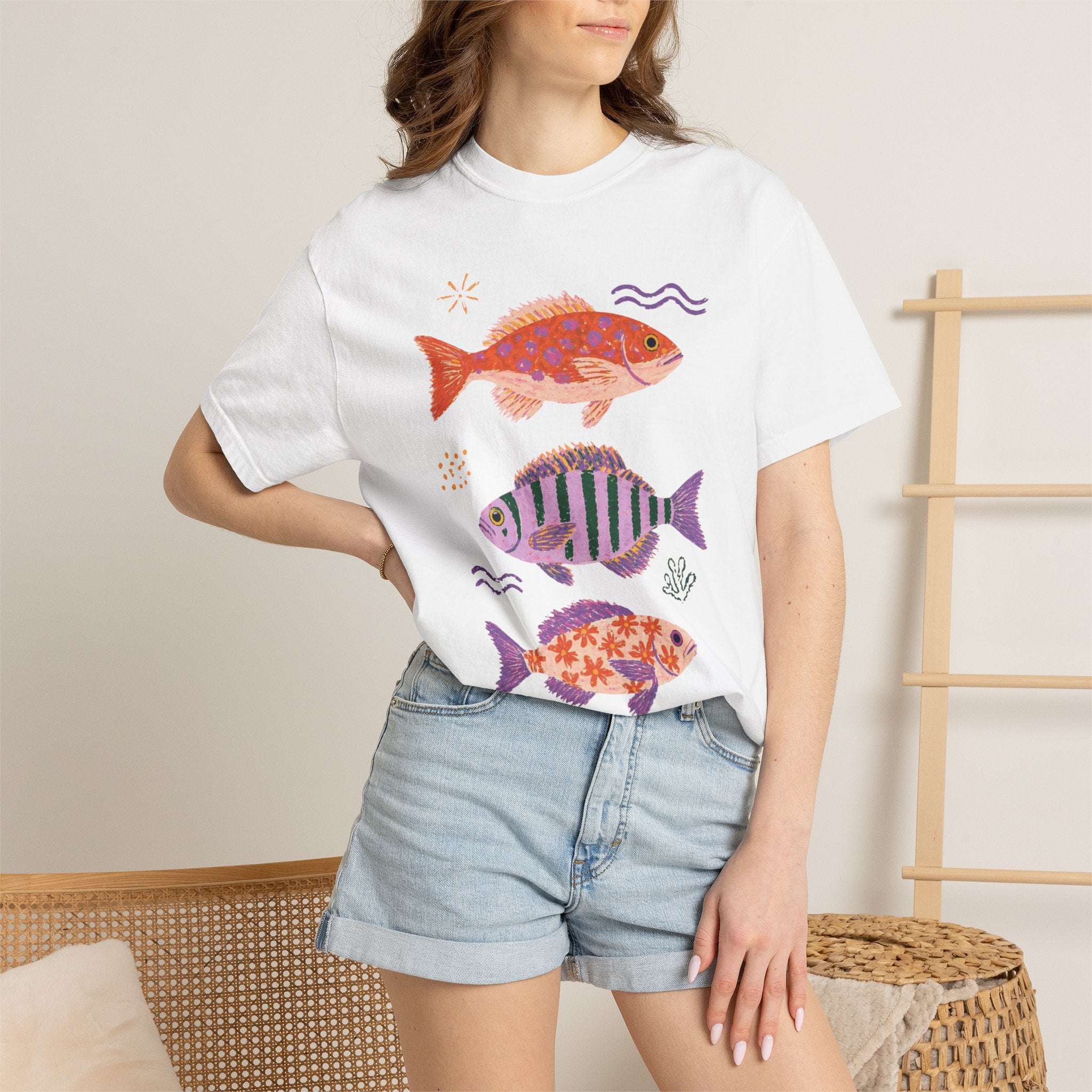 Colorful Tropical Fish T-Shirt | Cute Nautical Sea Life Tee