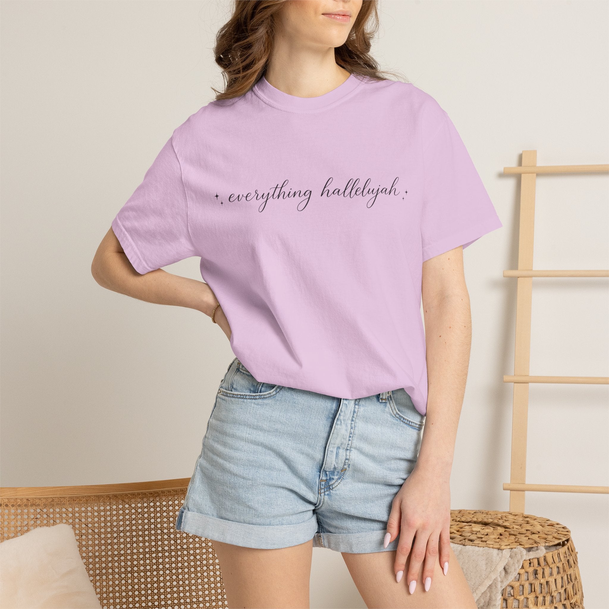 everything hallelujah script tee | T-Shirt, minimalist faith design