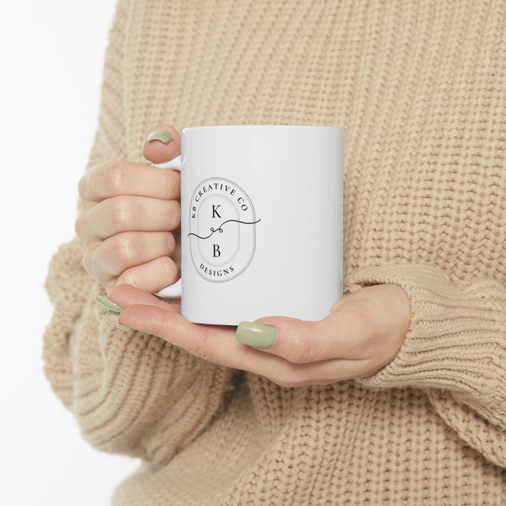Minimal Line Art Ghost Mug | Ceramic Coffee Cup