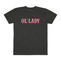 Ol' Lady leopard print text T-Shirt | pink typography, vintage western style