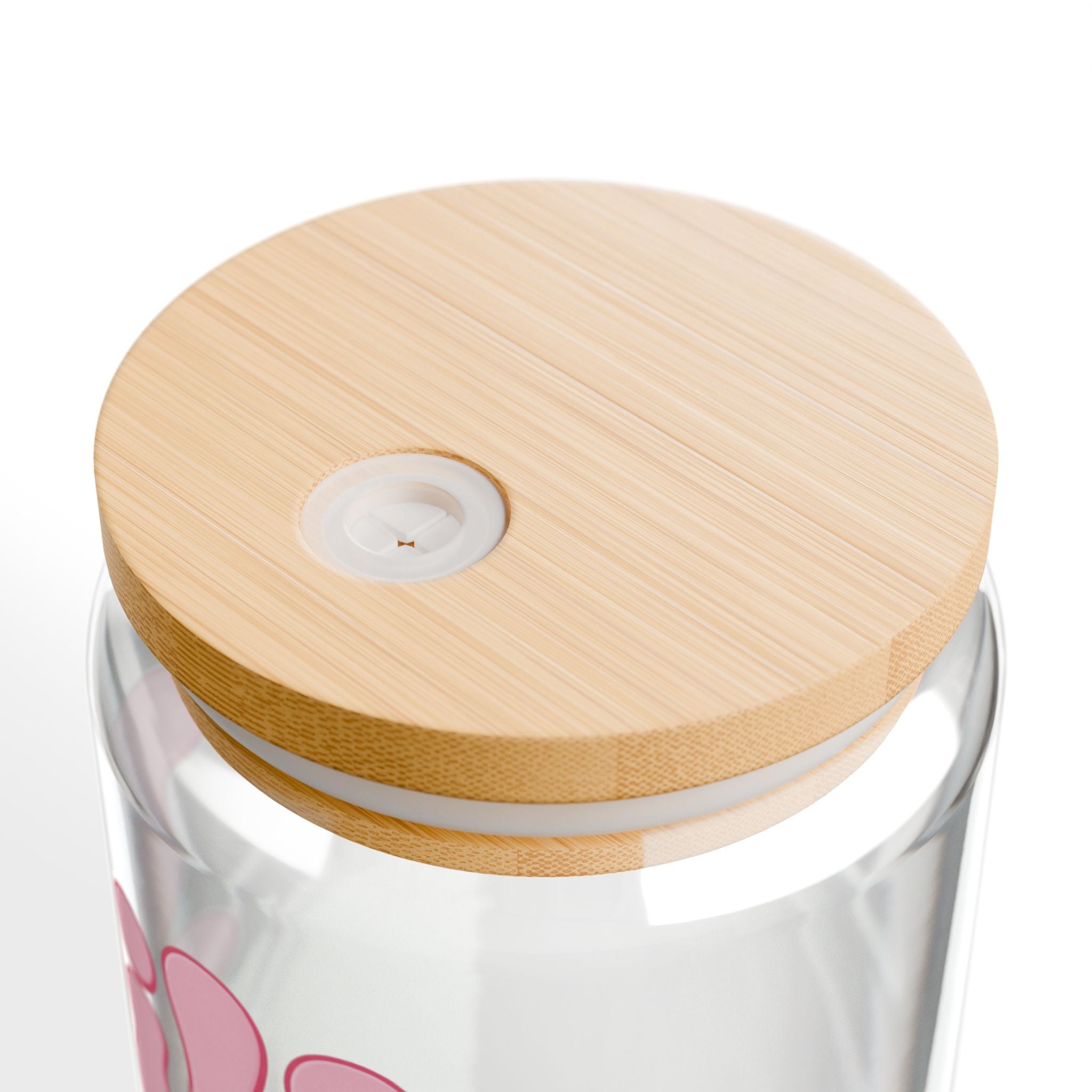 Dilly Dally pink retro bubble text Sipper Glass | 16oz clear tumbler with straw