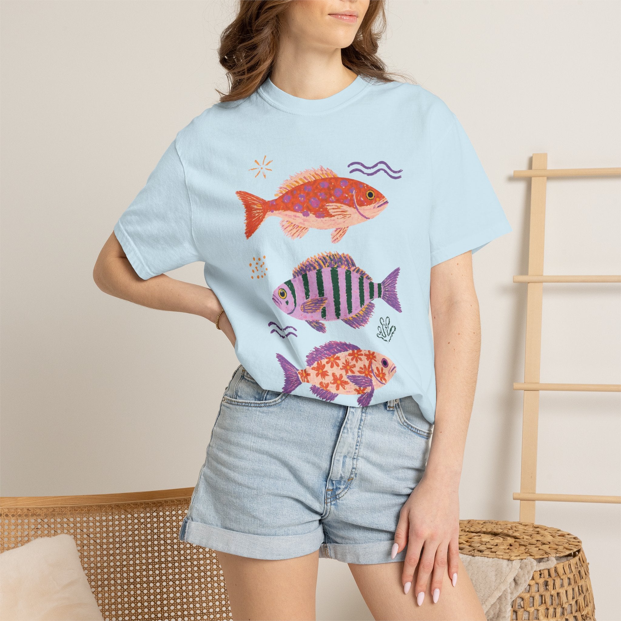 Colorful Tropical Fish T-Shirt | Cute Nautical Sea Life Tee