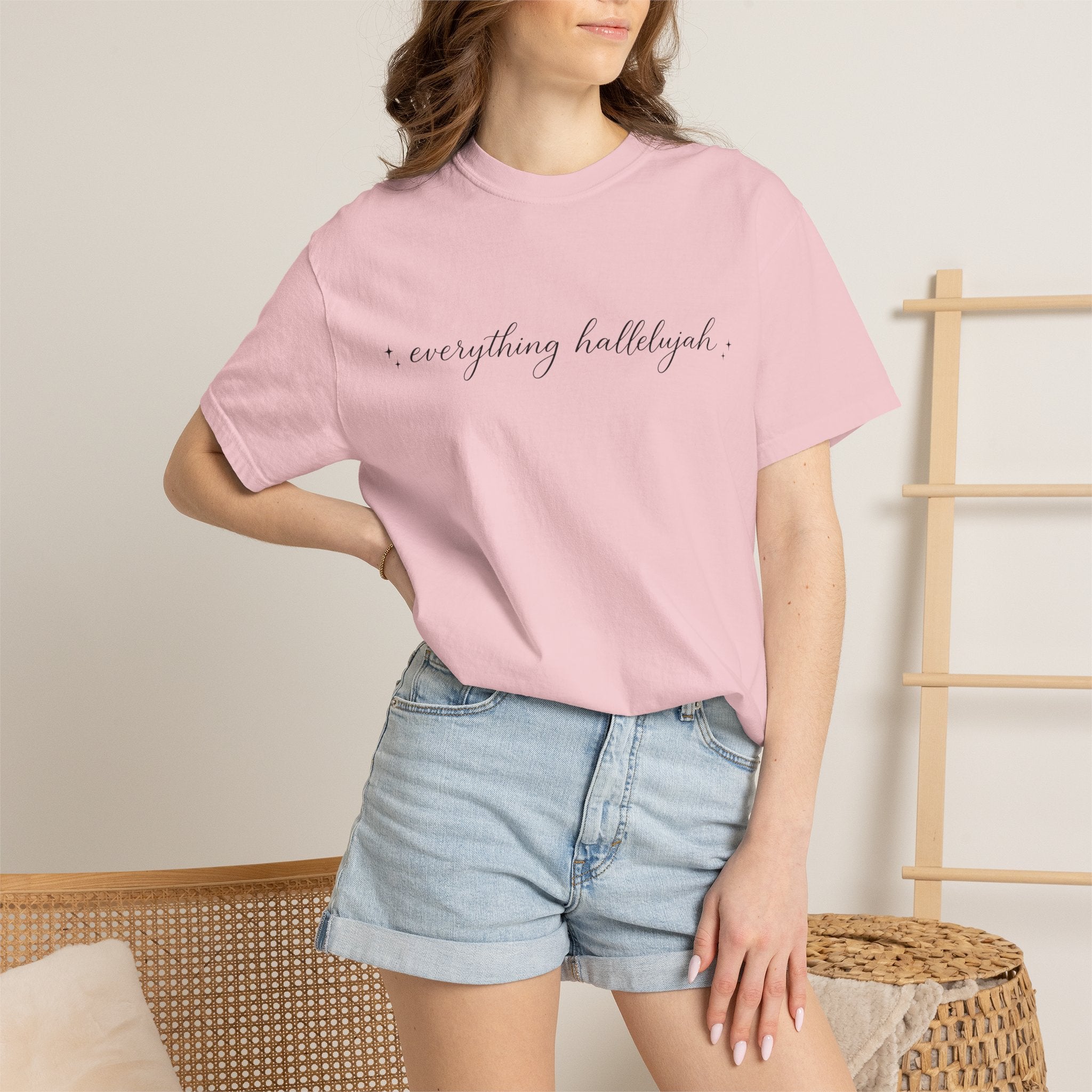 everything hallelujah script tee | T-Shirt, minimalist faith design