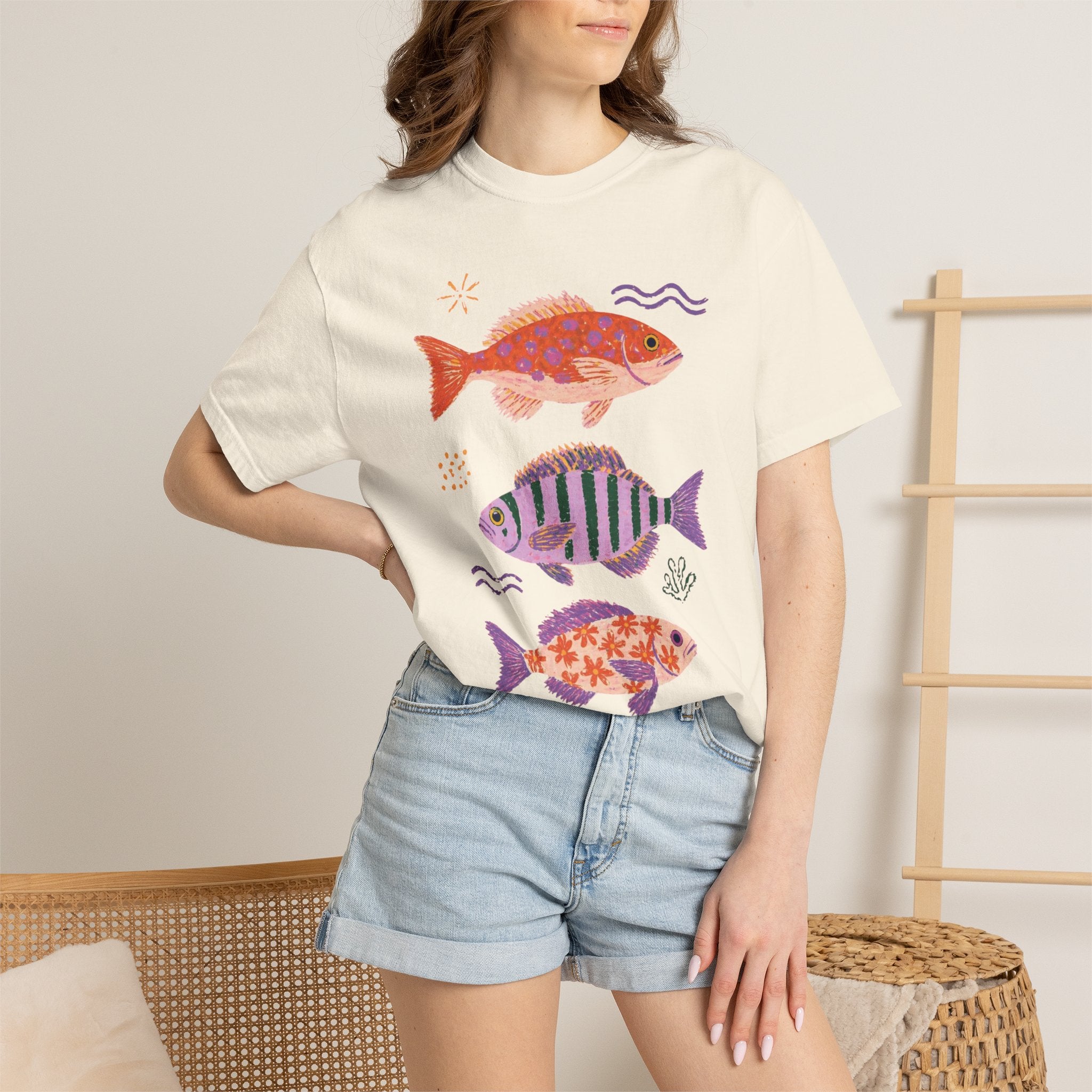 Colorful Tropical Fish T-Shirt | Cute Nautical Sea Life Tee