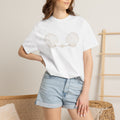 Seashell Bra Illustration T-shirt | Shell Bikini Graphic Tee