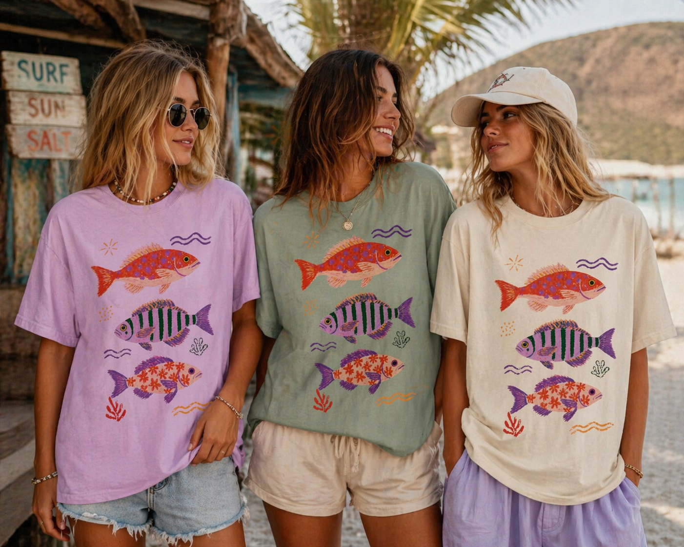 Colorful Tropical Fish T-Shirt | Cute Nautical Sea Life Tee