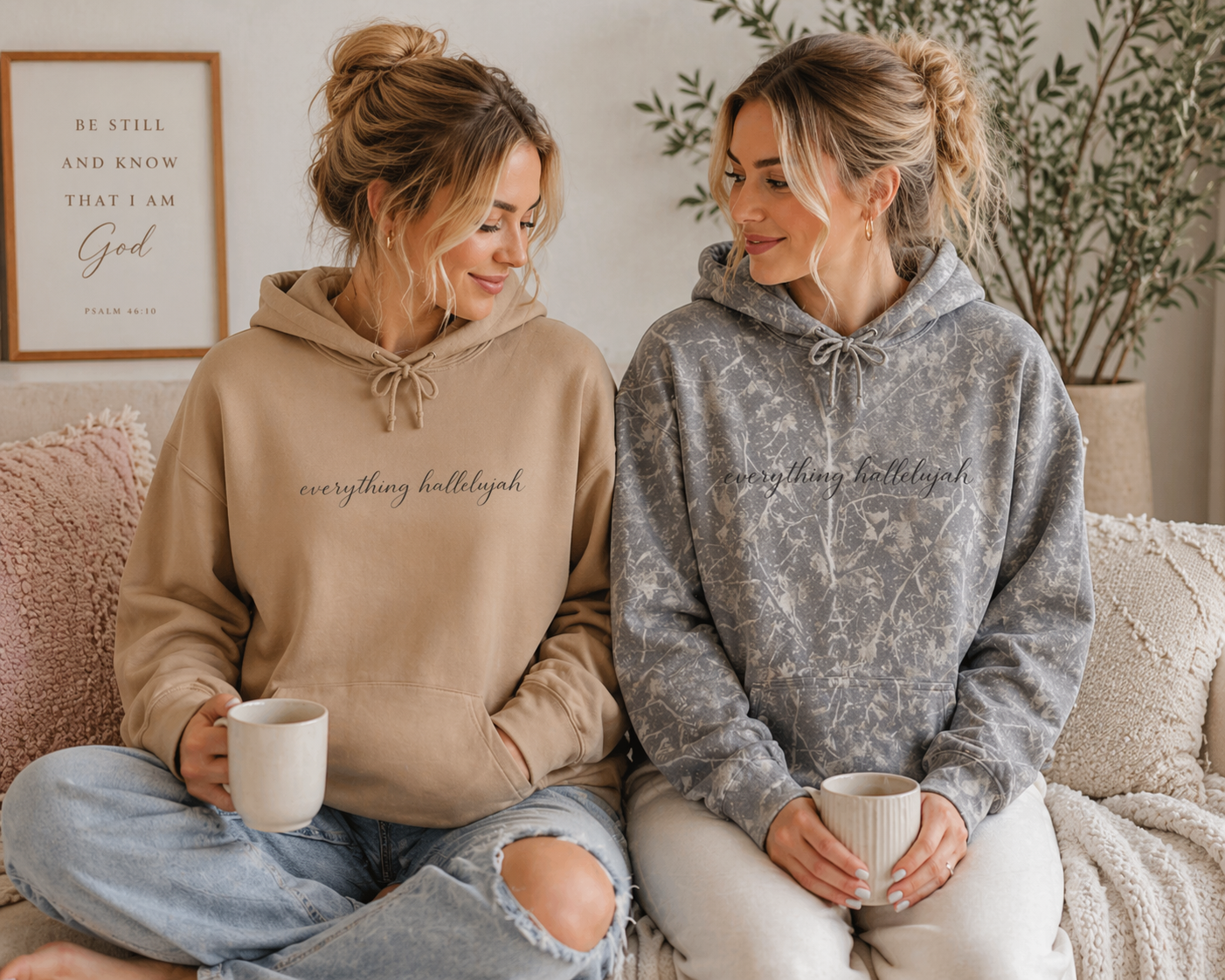everything hallelujah Hoodie | Script Text Christian Faith Hoodie