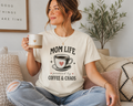 Mom Life powered by Coffee & Chaos T-shirt | Mom Coffee Shirt