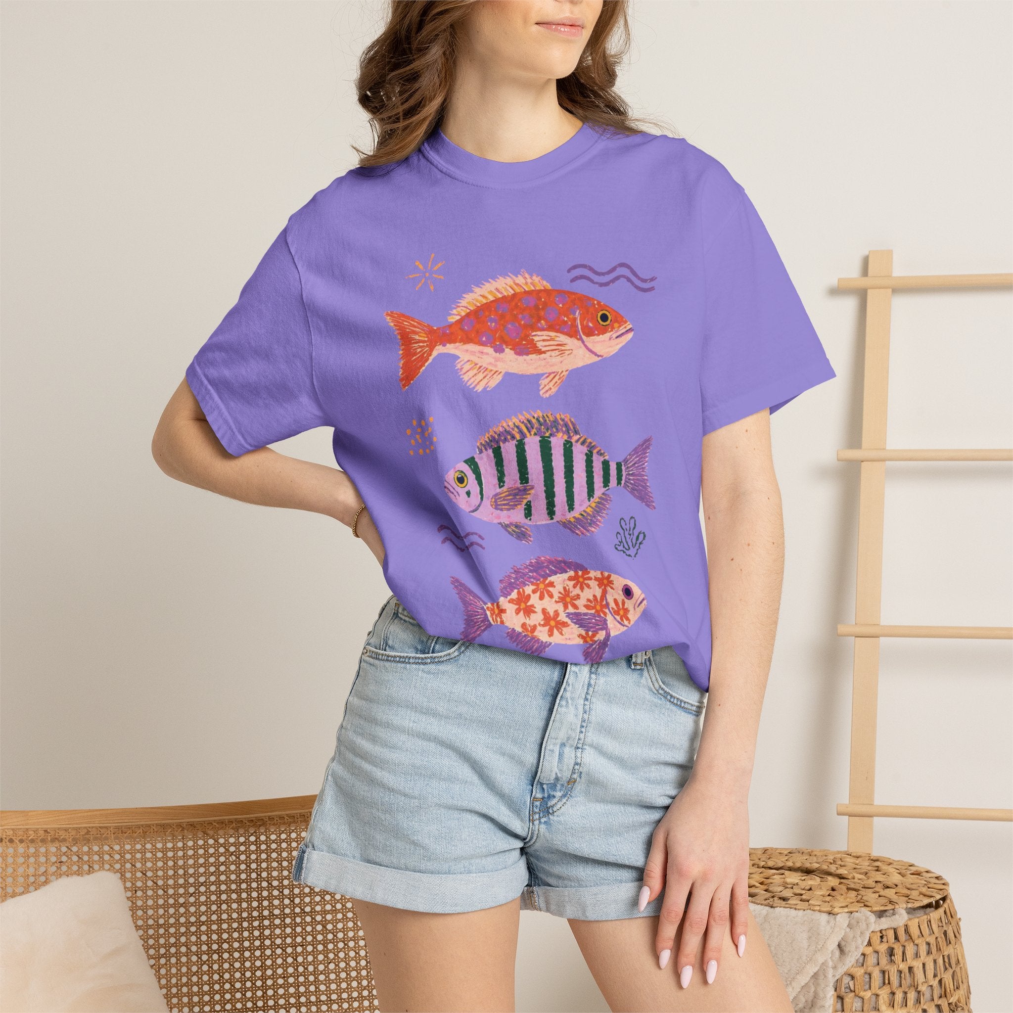 Colorful Tropical Fish T-Shirt | Cute Nautical Sea Life Tee