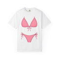 Pink Polka Dot Bikini T-Shirt | Beach Swimwear Graphic Tee