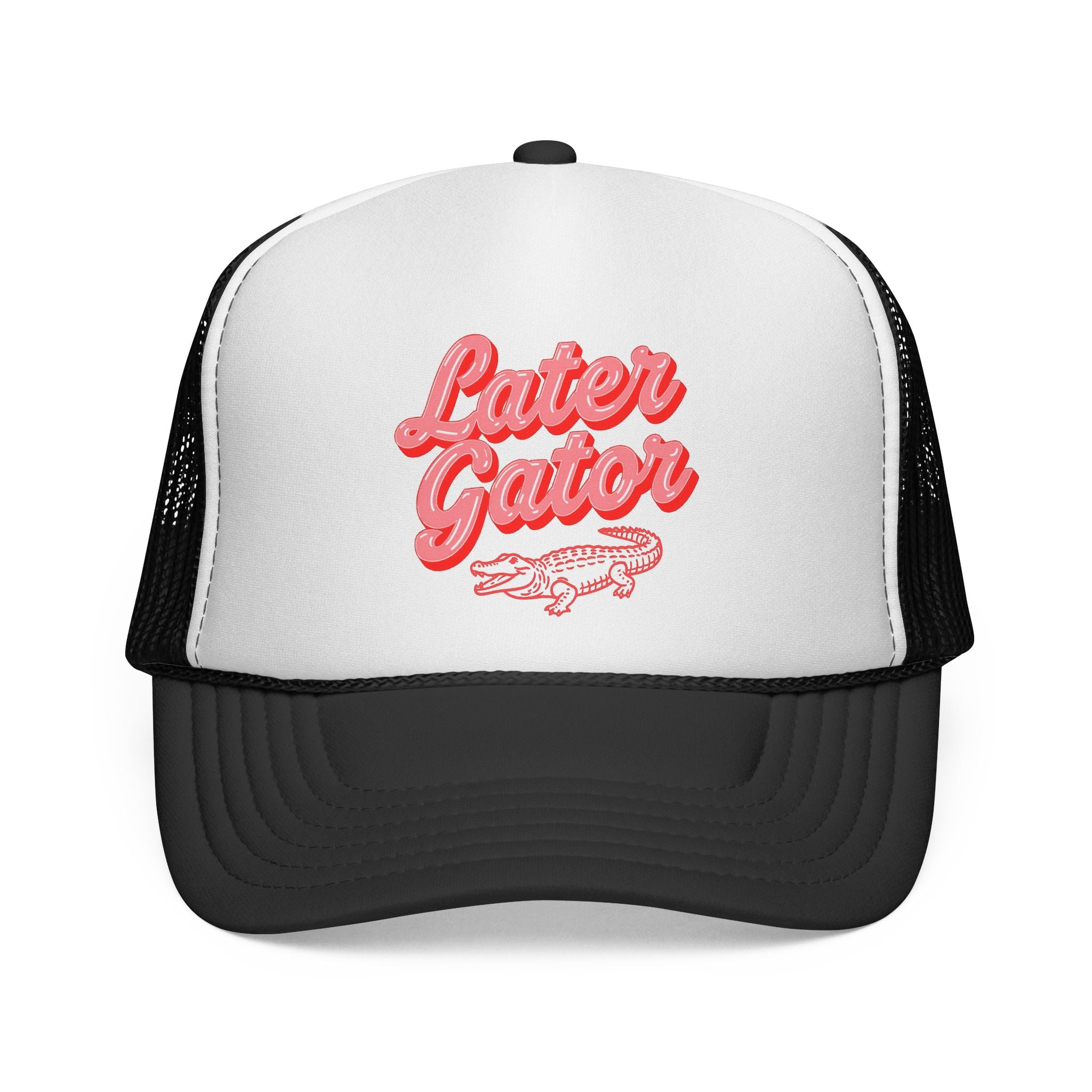 Later Gator Script with Alligator Trucker Cap | Retro Embroidered Patch