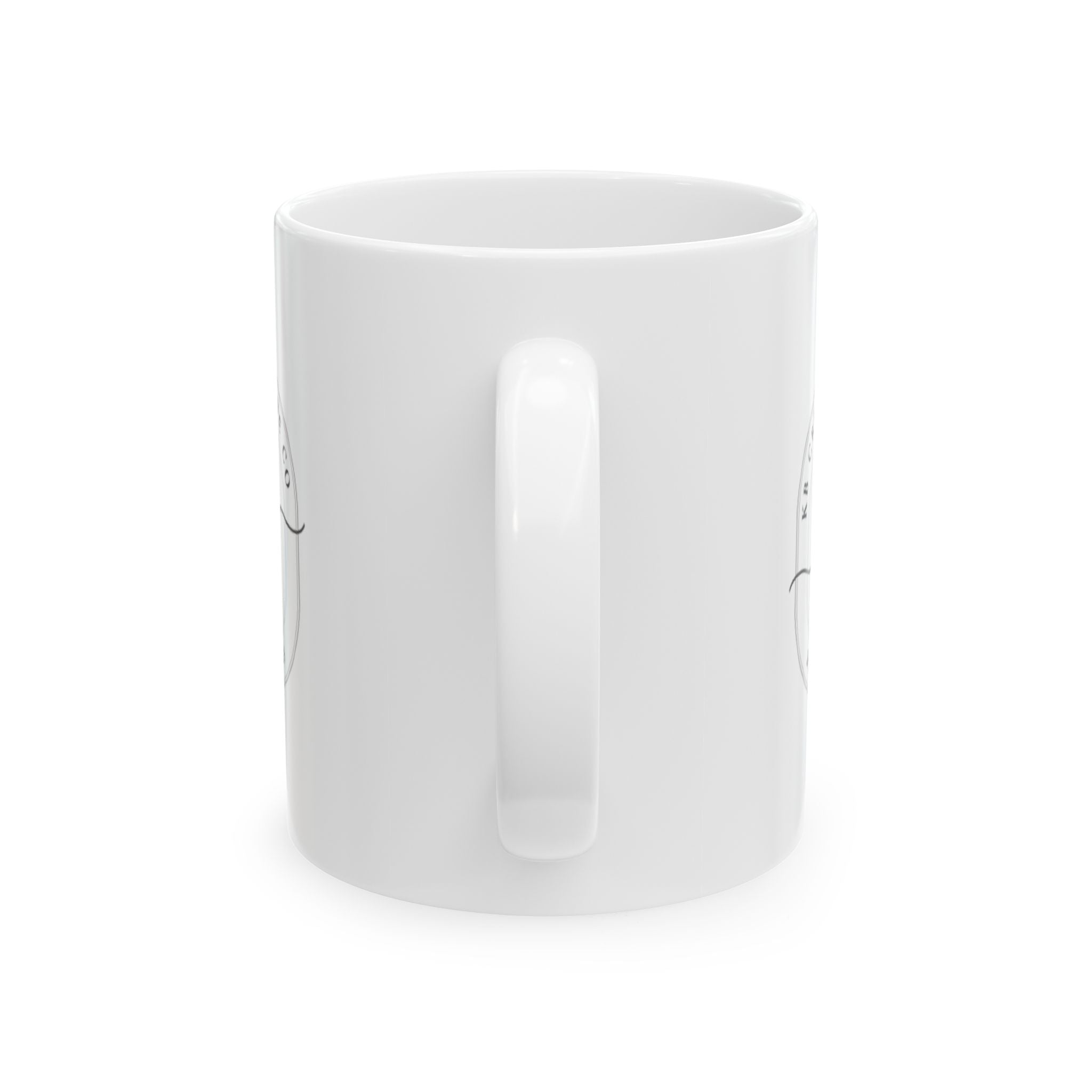 Minimal Line Art Ghost Mug | Ceramic Coffee Cup