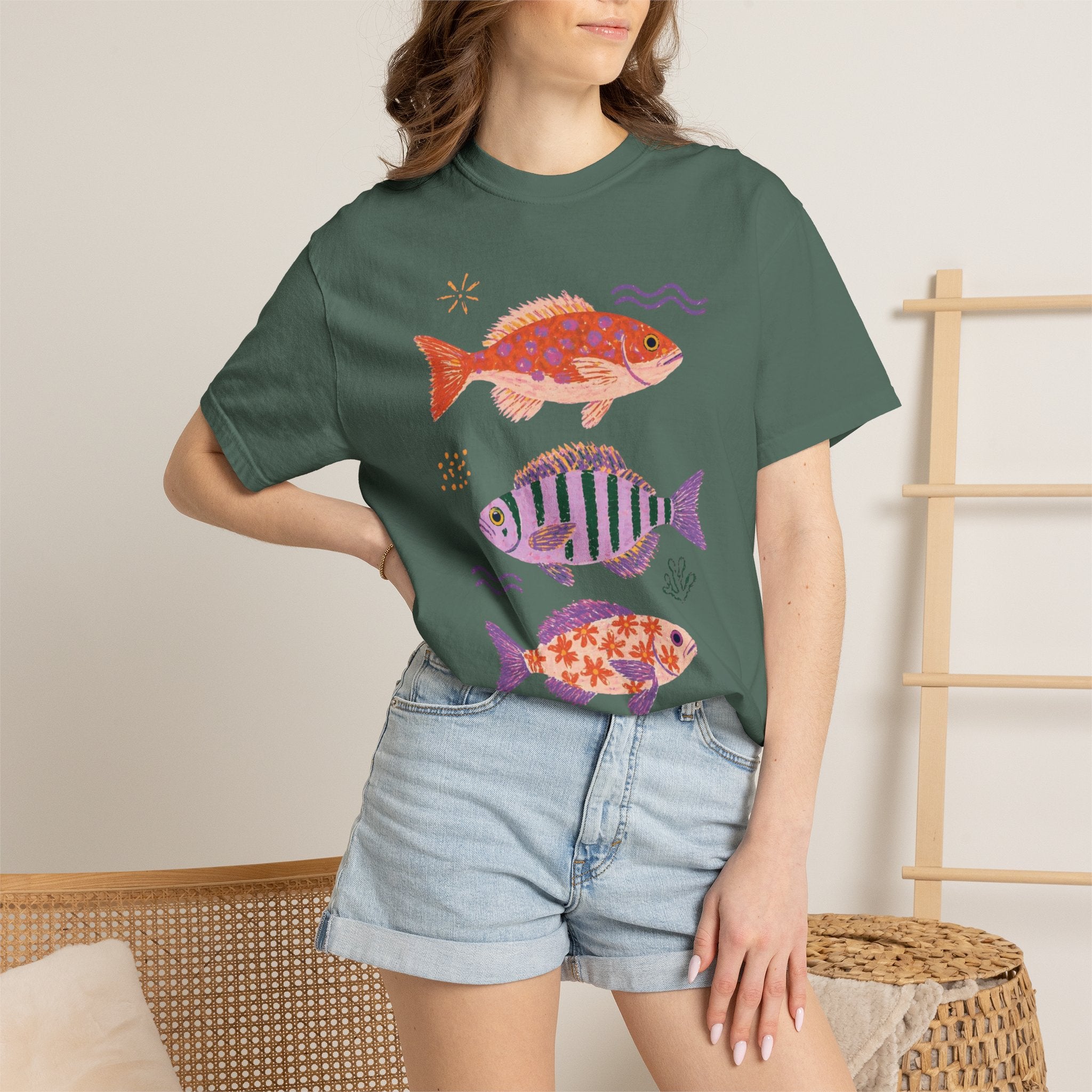Colorful Tropical Fish T-Shirt | Cute Nautical Sea Life Tee