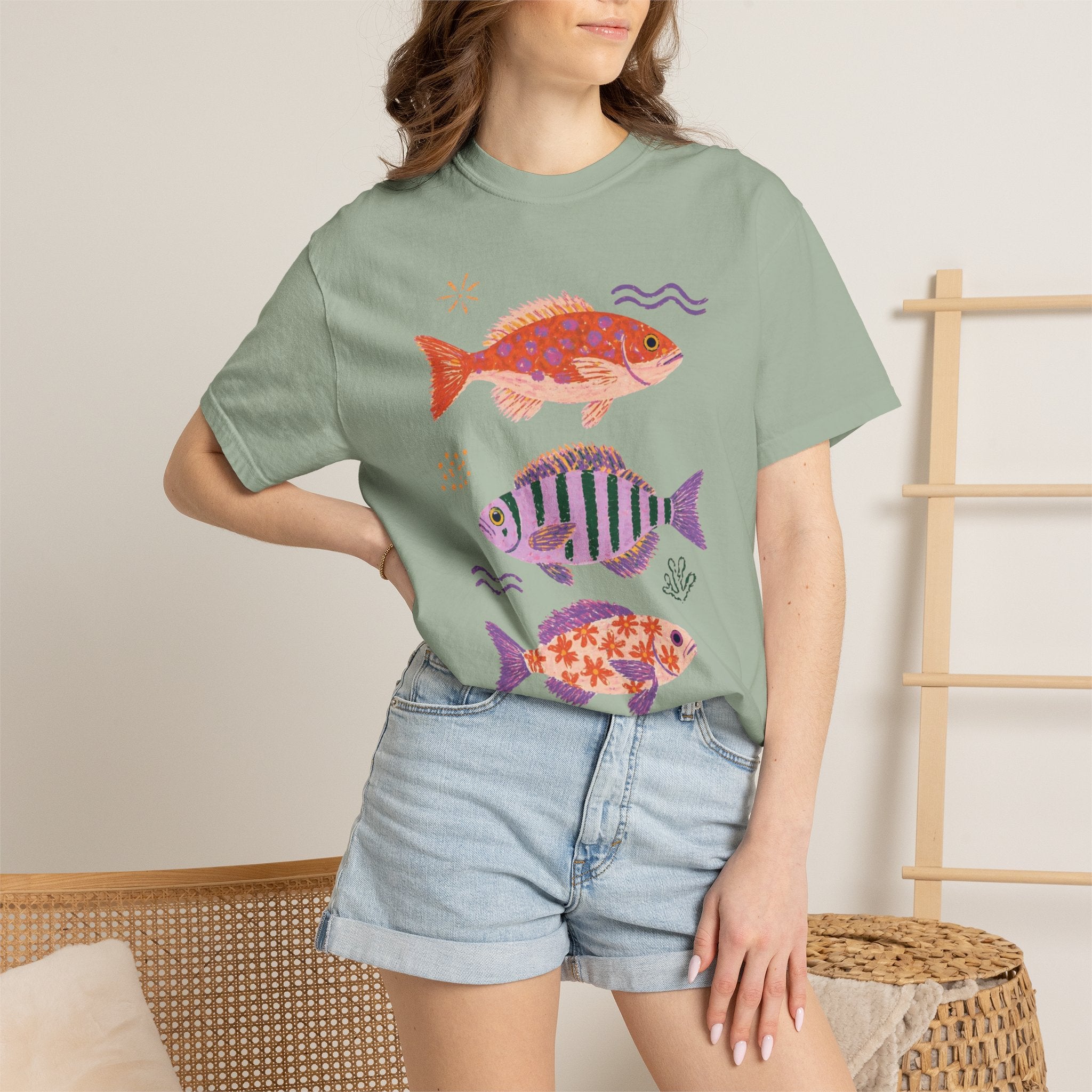 Colorful Tropical Fish T-Shirt | Cute Nautical Sea Life Tee