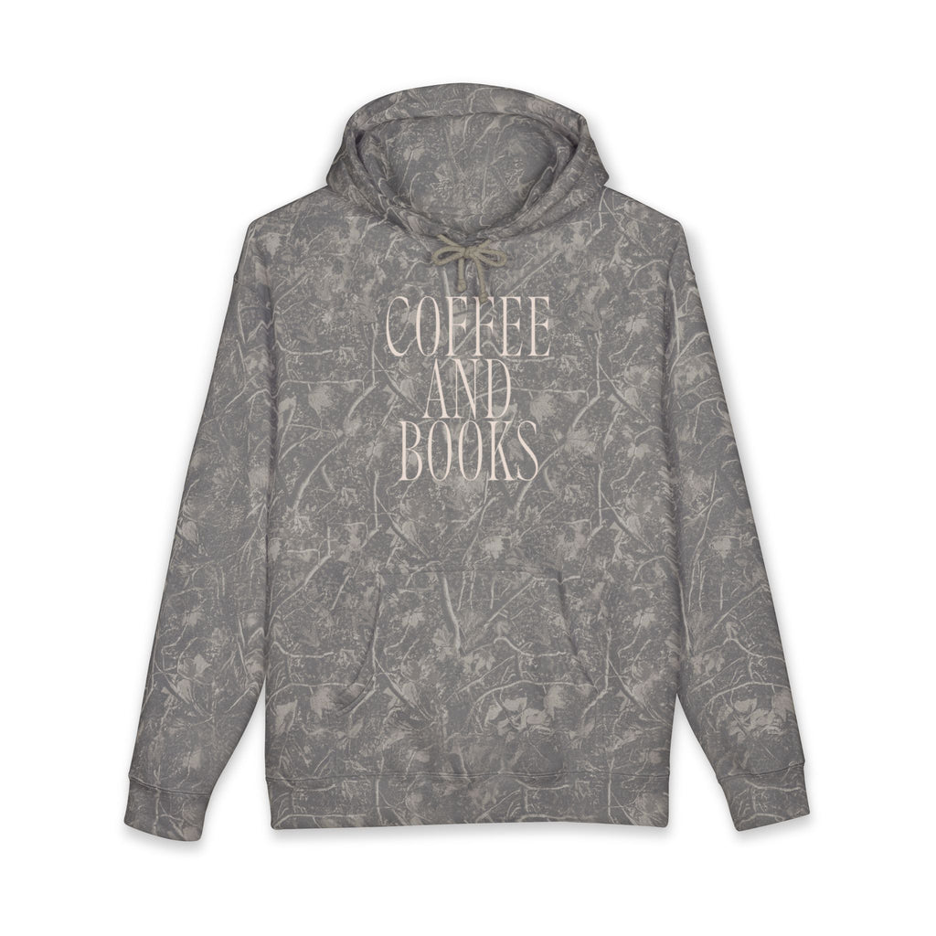 Coffee & Books Hoodie | Cozy Reading Sweatshirt, Retro Block Letter Design
