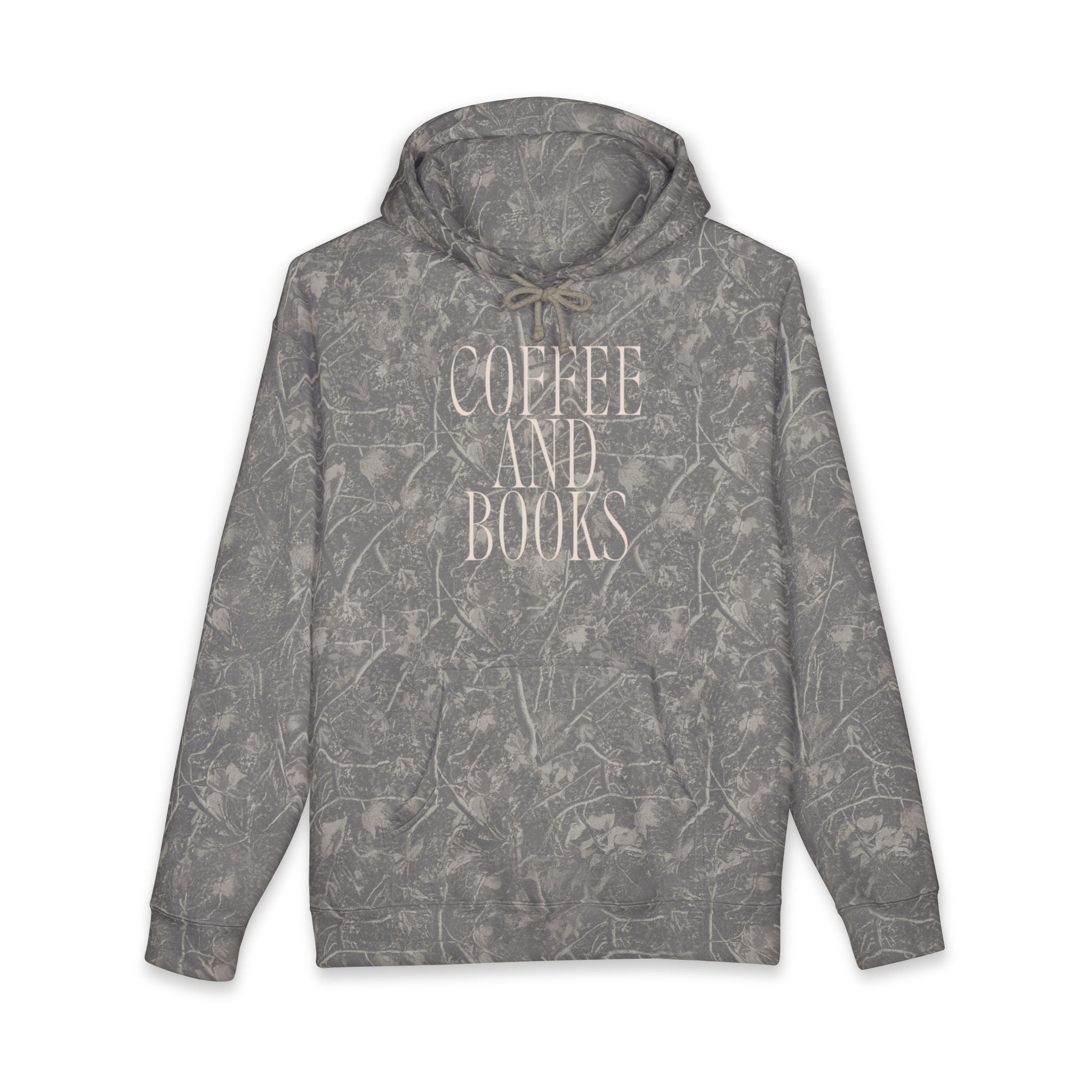 Coffee & Books Hoodie | Cozy Reading Sweatshirt, Retro Block Letter Design