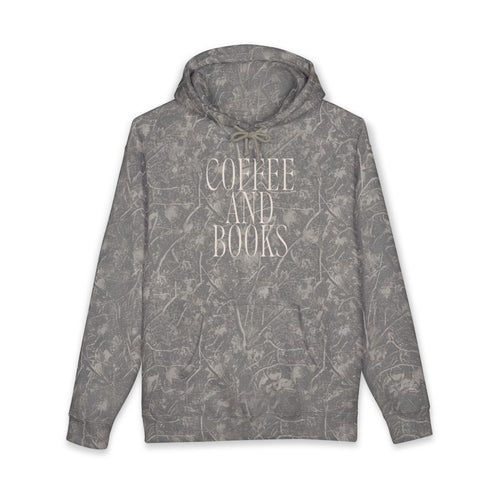 Coffee & Books Hoodie | Cozy Reading Sweatshirt, Retro Block Letter Design
