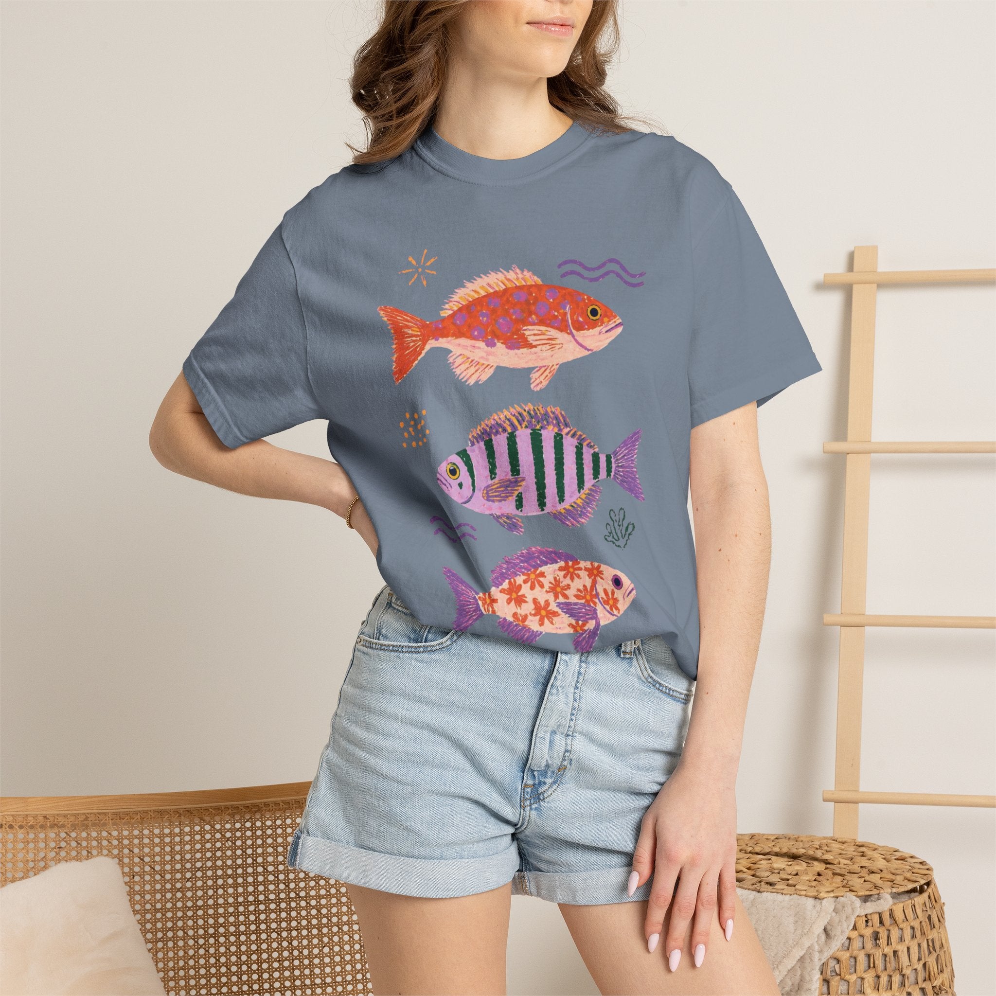 Colorful Tropical Fish T-Shirt | Cute Nautical Sea Life Tee
